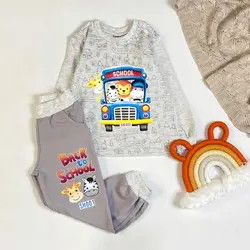 بلوز شلوار نقلی پسرانه مدل اتوبوس