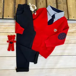 بلوز دو یقه کراواتی پسرانه