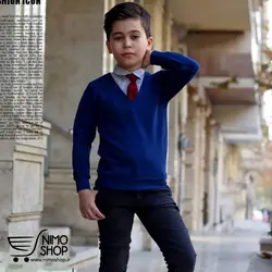 بلوز دو یقه کراواتی پسرانه
