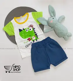 دو تیکه فانتزی پسرانه مدل دایناسور