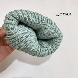 کلاه شال رینگی بافت دخترانه پوم دار