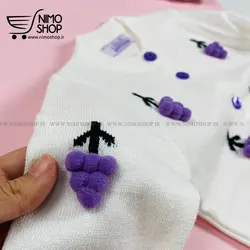 ژاکت گپ دخترانه مدل انگور برجسته