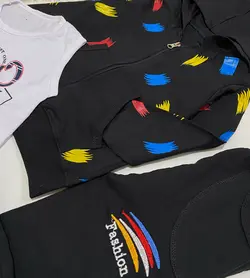 سه تیکه ( سویشرت شلوار تاپ) پسرانه مدل پویا