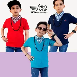 تیشرت پسرانه مدل دو یقه