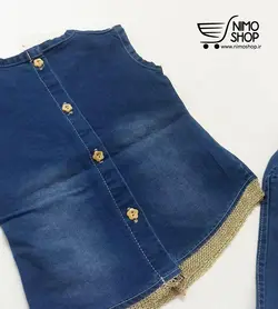 تاپ شلوارک لی دخترانه طرح گل