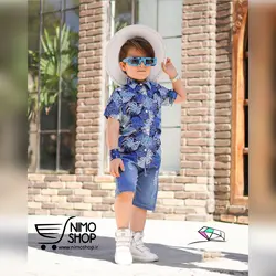 پیراهن هاوایی و شلوارک لی پسرانه