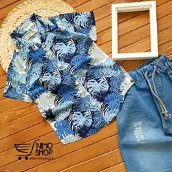 پیراهن هاوایی و شلوارک لی پسرانه