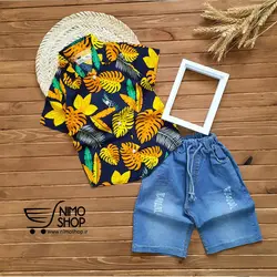 پیراهن هاوایی و شلوارک لی پسرانه