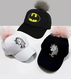 کلاه نقابدار بچه گانه پوم پوم مدل تکشاخ و بت من | NIMOshop