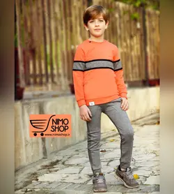 ست بلوز شلوار بیرونی پسرانه مدل نواری | NIMOshop
