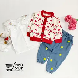 ست سه تیکه دخترانه مدل گلگلی