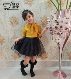 پیراهن شیک دخترانه عیدانه مدل ترگل | NIMOshop