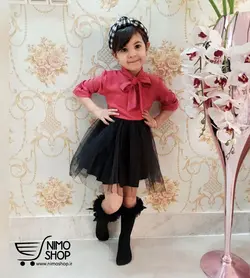پیراهن شیک دخترانه عیدانه مدل ترگل | NIMOshop