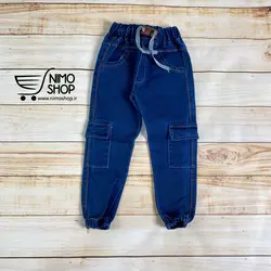 شلوار لی پسرانه (کمر کش) مدل شش جیب