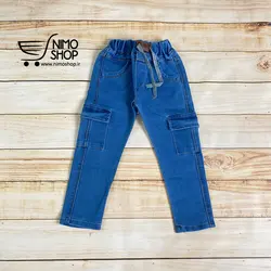 شلوار لی پسرانه (کمر کش) مدل شش جیب