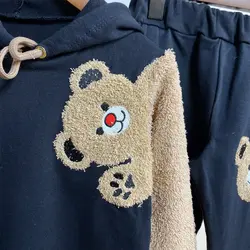 هودی شلوار فشن آستین تدی