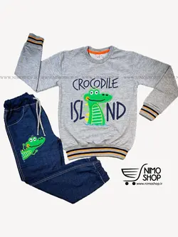 بلوز شلوار بیرونی پسرانه مدل کروکدیل | NIMOshop