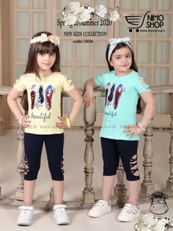 ست بلوز ساپورت دخترانه مدل کفش تق تقی | NIMOshop