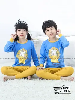 ست بلوز شلوار اسپرت (دخترانه/پسرانه) طرح شیر مناسب 6 تا 8 سال | NIMOshop