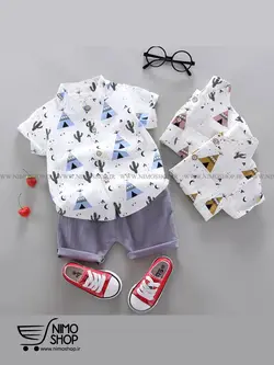 دوتیکه شومیز شلوارک پسرانه مدل سرخپوست | NIMOshop