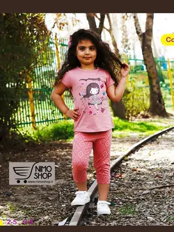 تیشرت شلوارک دخترانه مدل بهارک | NIMOshop