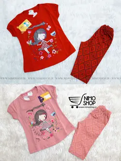 تیشرت شلوارک دخترانه مدل بهارک | NIMOshop