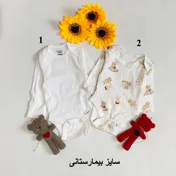 بادی زیر دکمه نوزادی از سایز دو صفر تا 3 ماه
