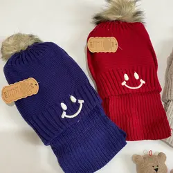 کلاه شالگردن بافت پسرانه دخترانه مدل لبخند