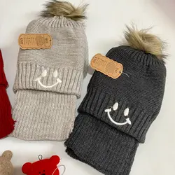 کلاه شالگردن بافت پسرانه دخترانه مدل لبخند