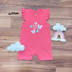 رامپر دخترانه مدل گل و پروانه
