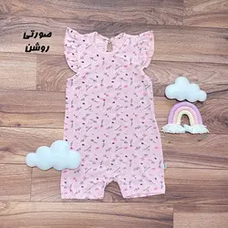 رامپر دخترانه مدل گل و پروانه