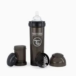 شیشه شیر آنتی کولیک تویست شیک 330 میل مشکی Twistshake