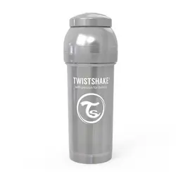 شیشه شیر آنتی کولیک تویست شیک 260 میل طوسی صدفی Twistshake