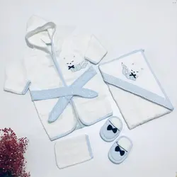 ست حوله گایه gaye طرح گربه آبی