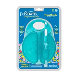 ظرف غذا درب دار و قاشق دکتر براون Dr browns