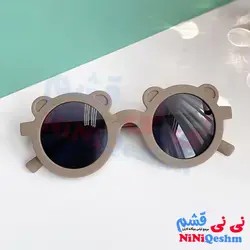 خرید عینک بچه‌گانه فانتزی طرح خرسی رنگ خاکی مات