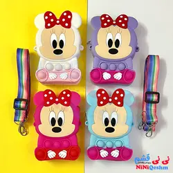 خرید کیف سیلیکونی دخترانه طرح مینی موس پاپیت دار 4 رنگ