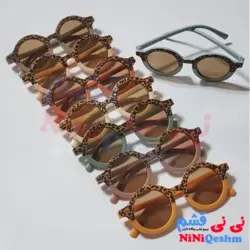 خرید عینک آفتابی بچه گانه قاب گرد UV400 طرح پلنگی - نینی قشم