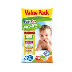 پوشک سایز ۴+ (۴۶ عددی) بیبی لینو Babylino