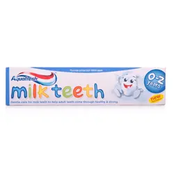 خمیر دندان کودک آکوافرش مدل milk teeth حجم ۵۰ میل