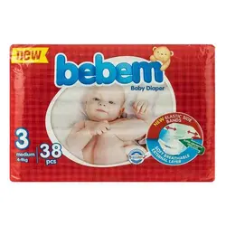 پوشک ببم مدل New سایز 3 بسته 38عددی Bebem