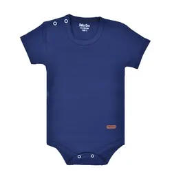 زیردکمه آستین کوتاه نوزادی بی بی وان مدل رنگی سرمه ای - نیروان