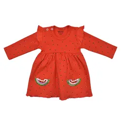 ست پیراهن و شلوار نوزادی بی بی وان مدل پولکی هندوانه یلدا