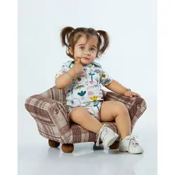 بادی آستین کوتاه نوزادی اسپیکو مدل تیفانی