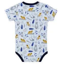 بادی آستین کوتاه نوزادی بی بی وان مدل گربه