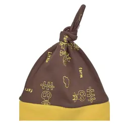 کلاه نوزادی باولی مدل گاو زرد