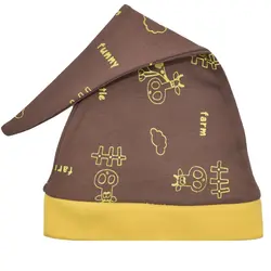 کلاه نوزادی باولی مدل گاو زرد