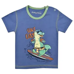 ست تی شرت و شلوارک نوزادی بی بی وان مدل تمساح