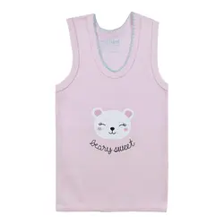 رکابی نوزادی مانینی مدل گلدار آبی