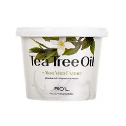 کرم مرطوب کننده tea tree حاوی روغن درخت چای و آلوئه ورا بیول 250 میلی لیتر